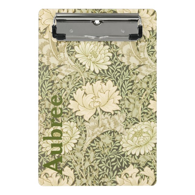 Mini Prancheta Desenho Floral Wm Morris Adicionar um Nome (Frente)