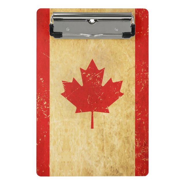 Mini Prancheta Design do Flag Vintage do Canadá (Frente)