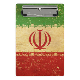 Mini Prancheta Design do Iran Flag Vintage