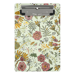 Mini Prancheta design floral da flor do teste padrão da abelha d