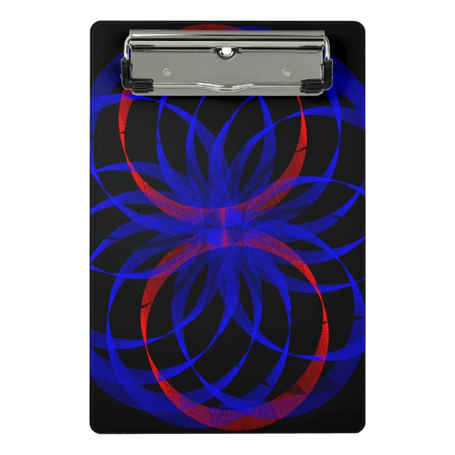 Mini Prancheta Double Blueberry Color Geometric Mini Clipboard (Frente)