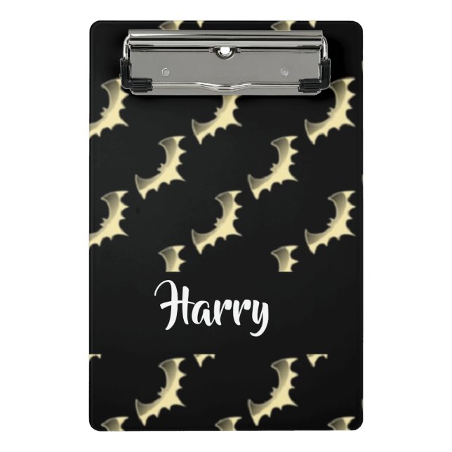 Mini Prancheta Dourados morcegos em preto (Frente)