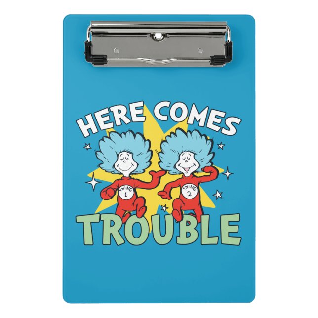 Mini Prancheta Dr. Seuss | Coisa Um Coisa Dois Aqui Vem o Problem (Frente)