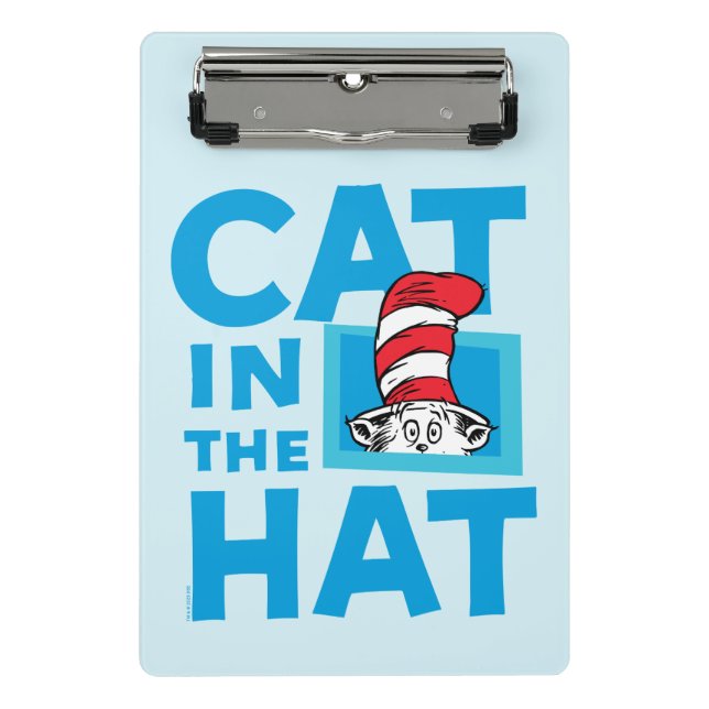 Mini Prancheta Dr. Seuss | Gato no logotipo chapéu (Frente)