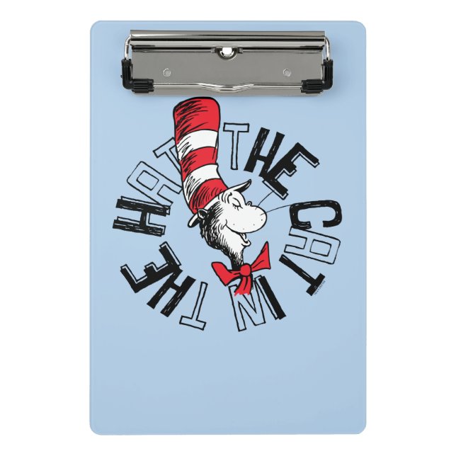 Mini Prancheta Dr. Seuss | Gatos na Arte Arredondada do Chapéu (Frente)