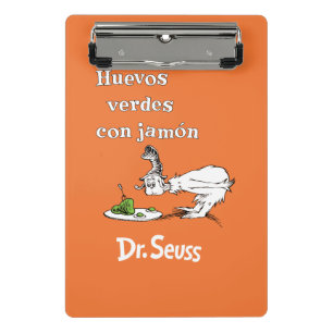 Mini Prancheta Dr. Seuss Ovos Verdes e Presunto em Espanhol