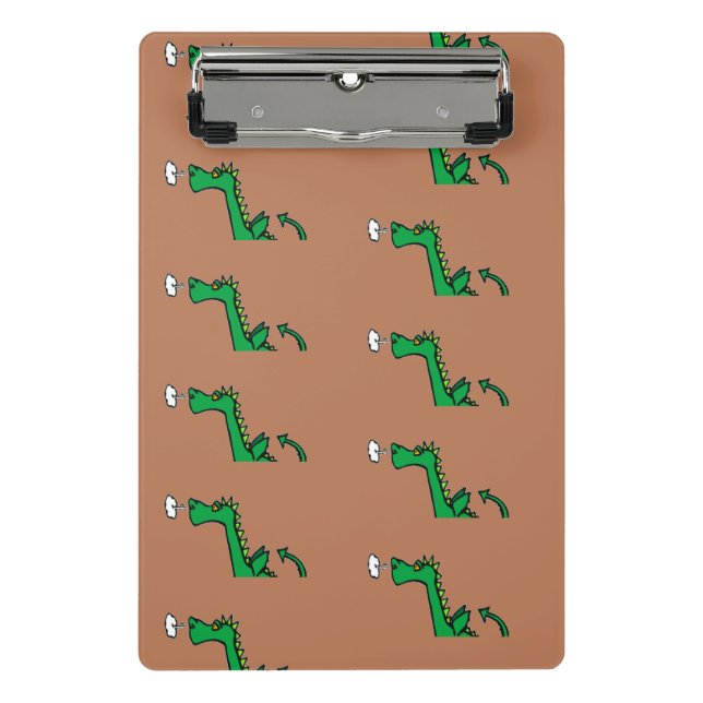 Mini Prancheta Dragão verde para respirar ar (Frente)