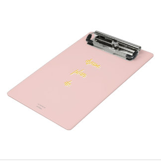 Mini Prancheta Dream Plan Do Small Clipboard pink golden