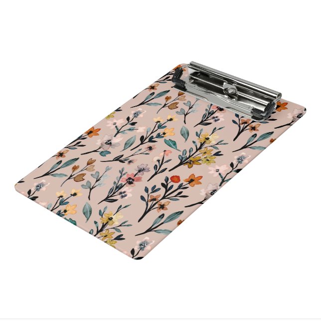 Mini Prancheta Dusty Rosa Boho Floral Watercolor Personalizado (Inclinado3)