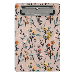Mini Prancheta Dusty Rosa Boho Floral Watercolor Personalizado