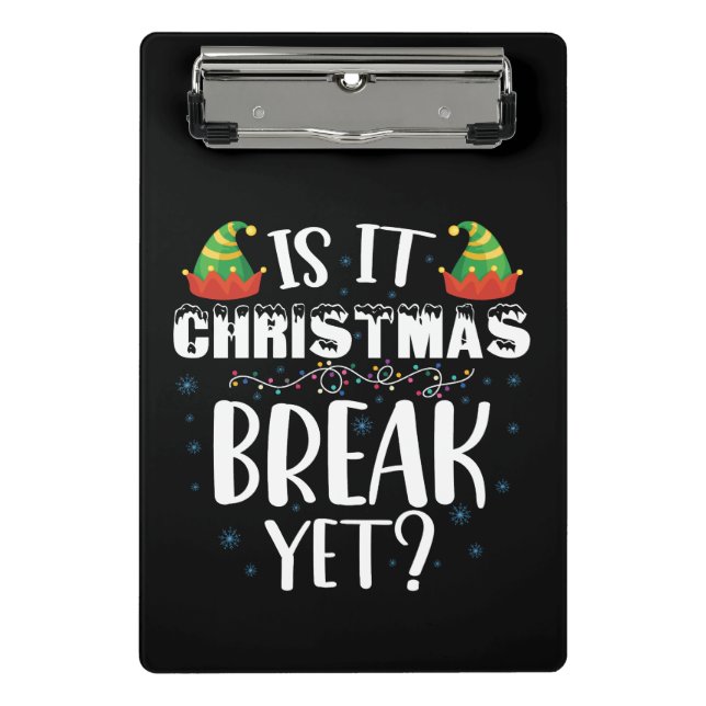 Mini Prancheta É Férias de Natal Ainda Piada Festa Professor (Frente)