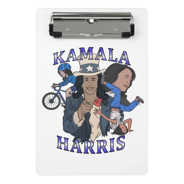 Mini Prancheta Eleição de Estilo de Rap Bootleg Kamala Harris (Frente)