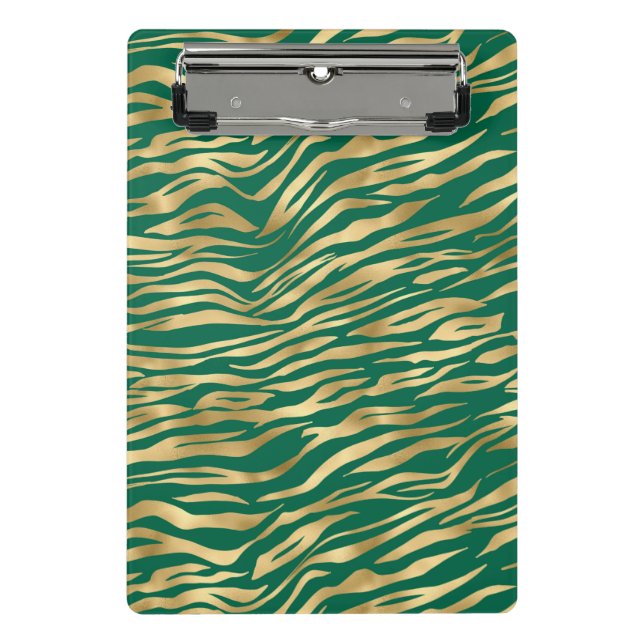 Mini Prancheta Emerald e Dourado Safari Series Design 2 (Frente)