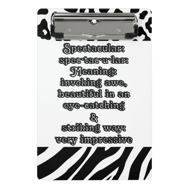 Mini Prancheta Espetacular: ・ de definição tac ・ u lar ・ (Frente)