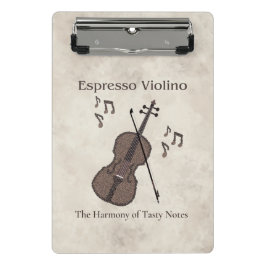 Mini Prancheta Espresso Violino-Violino criado com grãos de café-