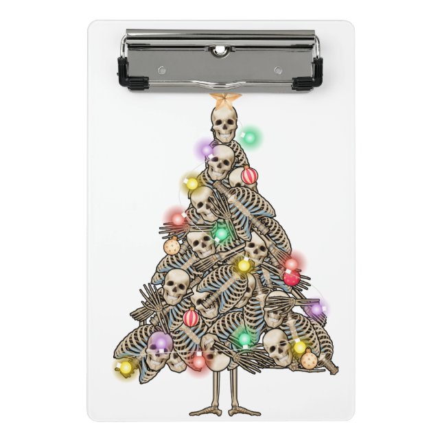 Mini Prancheta Esqueleto Árvore de Natal Engraçado Esqueletos de  (Frente)
