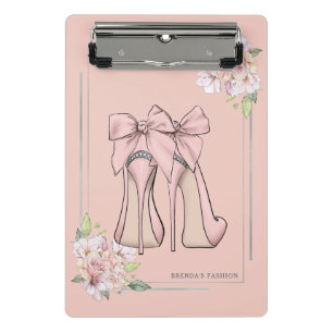 Mini Prancheta Estiletas cor-de-rosa e rosas cor-de-rosa quadro d