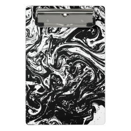 Mini Prancheta Estilo Mármore Preto e Branco