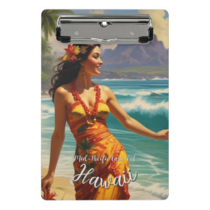 Mini Prancheta Estilo Vintage Viagem Honolulu Médio Havaiano - Pa