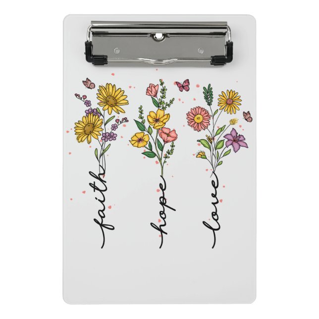 Mini Prancheta Faith-Hope-Love (Frente)