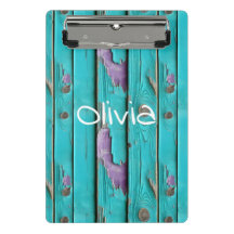 Faux Wood Purple e Turquoise Blue