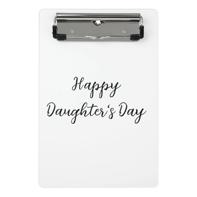 Mini Prancheta Feliz dia das filhas é.ple texto de nome mínimo pa (Frente)