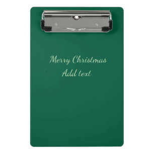 Mini Prancheta Feliz Natal verde plano solo holida