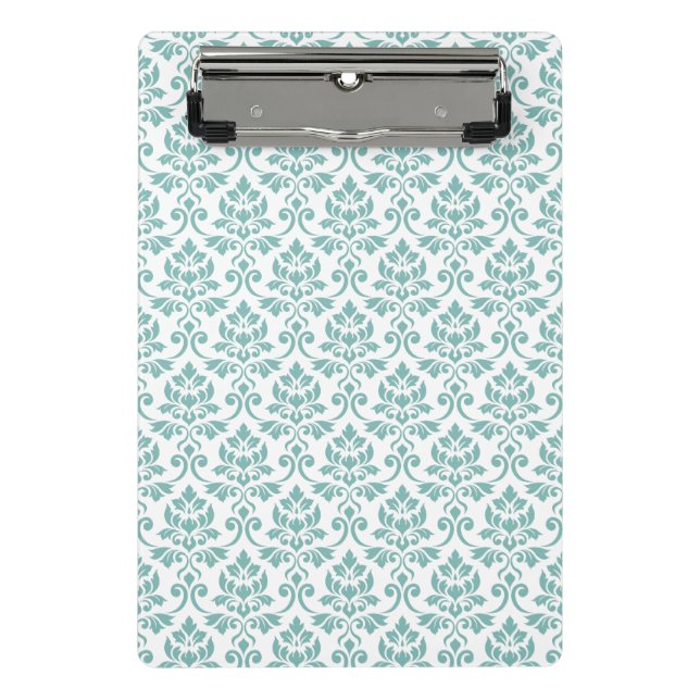 Mini Prancheta Feuille Damask Teal Pattern (Frente)