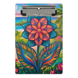 Mini Prancheta Flor de Fantasia Tropical Vibrante no Paraíso