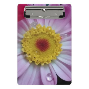 Mini Prancheta Flor rosa e amarela