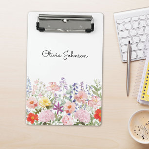 Mini Prancheta Flores Coloridas Bonitas Jardim Floral Personaliza
