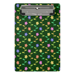 Mini Prancheta Flores Coloridas, Padrão Floral, Verde, Boho