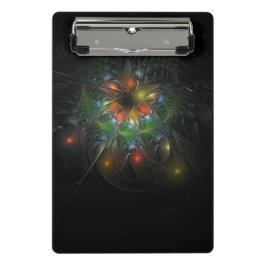 Mini Prancheta Flores de fantasia fractal suaves e tenra