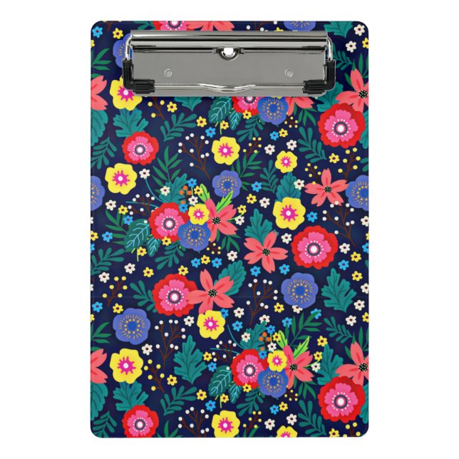 Mini Prancheta Flores Decorativas E Folhas Padrão-48675 (Frente)