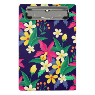 Mini Prancheta Flores Exóticas Coloridas Padrão Folhas-23021
