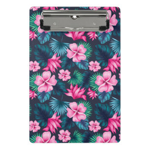 Mini Prancheta Flores Rosa com Folhas Verdes - 79066