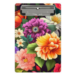 Mini Prancheta Flores vívidas coloridas