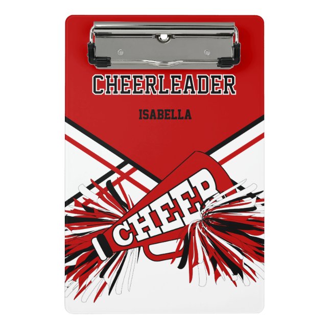 Mini Prancheta For a Cheerleader - Red, Black & White (Frente)