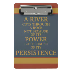 Mini Prancheta Força Motivacional Amarela Azul Persistência