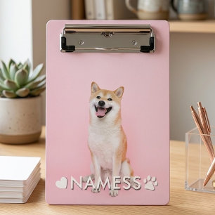 Mini Prancheta Foto Personalizada Com O Nome Do Seu Cachorro