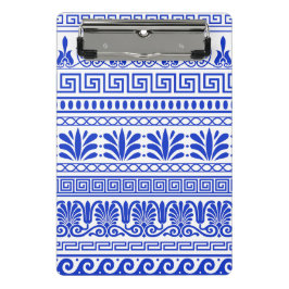 Mini Prancheta Frete Grego, Padrão Mediterrânico, Azul