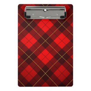 Mini Prancheta Fundo do tartan de Wallace