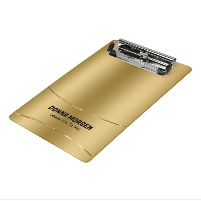 Mini Prancheta Fundo metálico de ouro e estrutura de banda (Inclinado3)