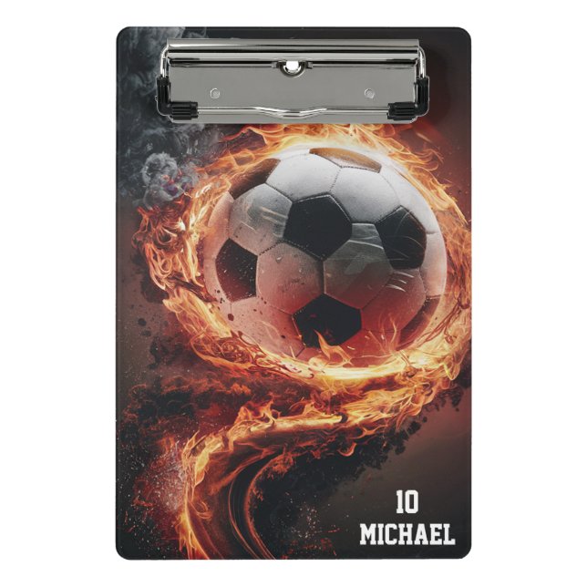 Mini Prancheta Futebol Personalizado Da Bola De Futebol De Número (Frente)