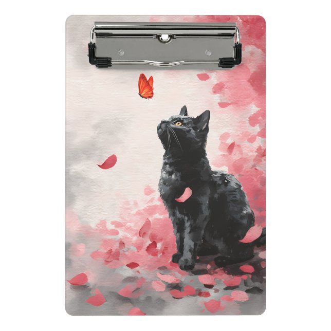 Mini Prancheta Gato de Flor de Cerejeira e Borboletas (3) (Frente)
