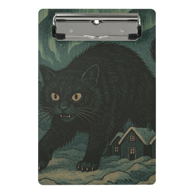 Mini Prancheta Gato de Natal islandês Yule (Frente)