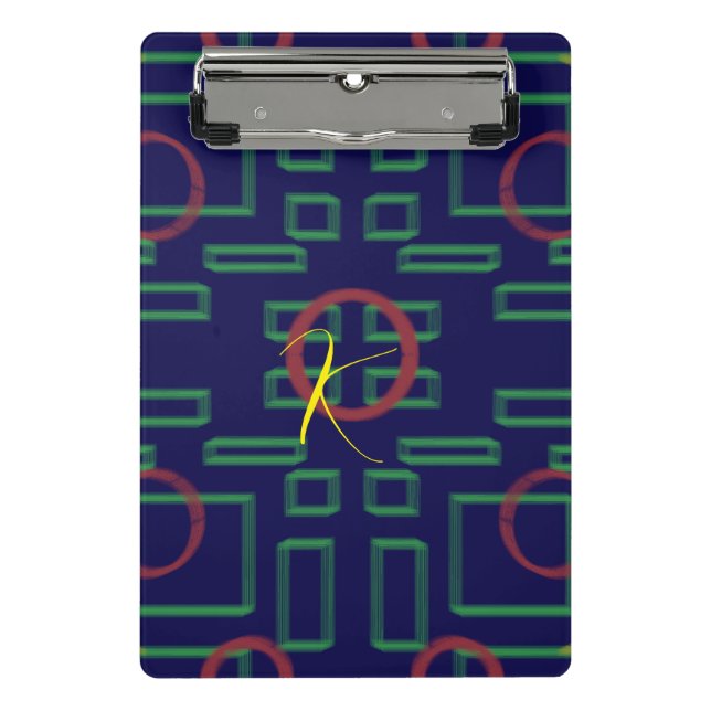 Mini Prancheta Geométrico Azul (Frente)