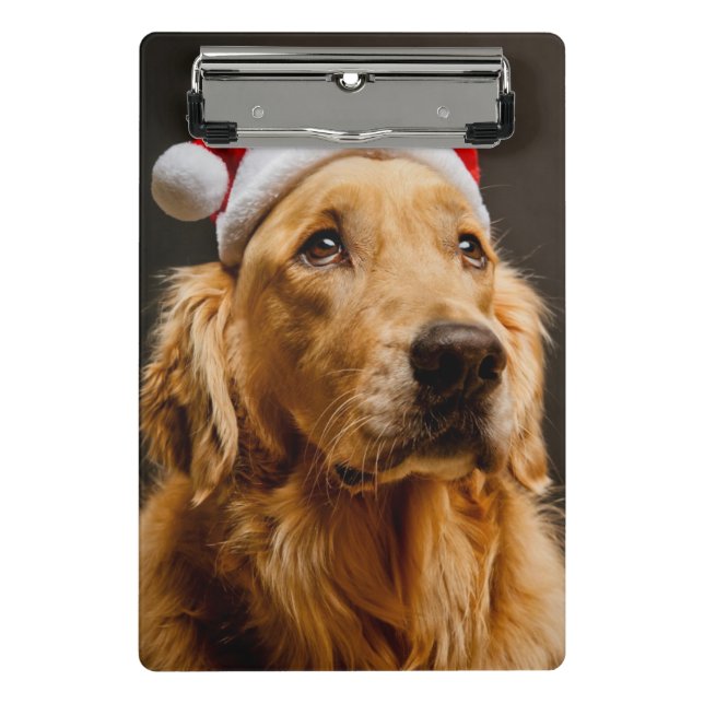 Mini Prancheta Golden retriever que levanta para seu Natal (Frente)