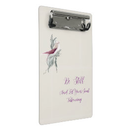 Mini Prancheta Graceful botanical bird clipboard 