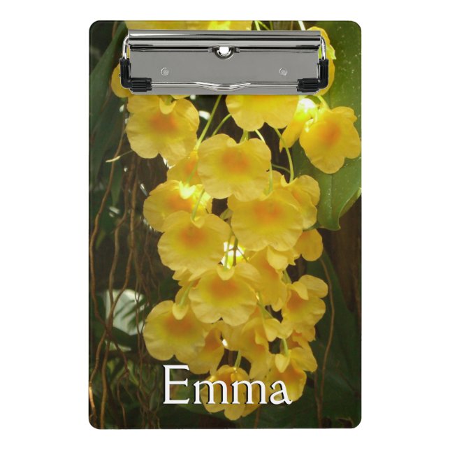 Mini Prancheta Hanging Yellow Orchids Tropical Flowers (Frente)